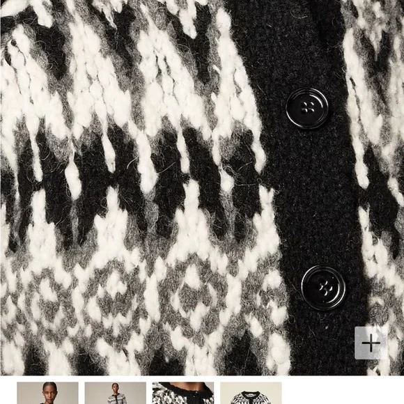 J Crew Fair Isle Cropped Cardigan NWT - Picture 2 of 2